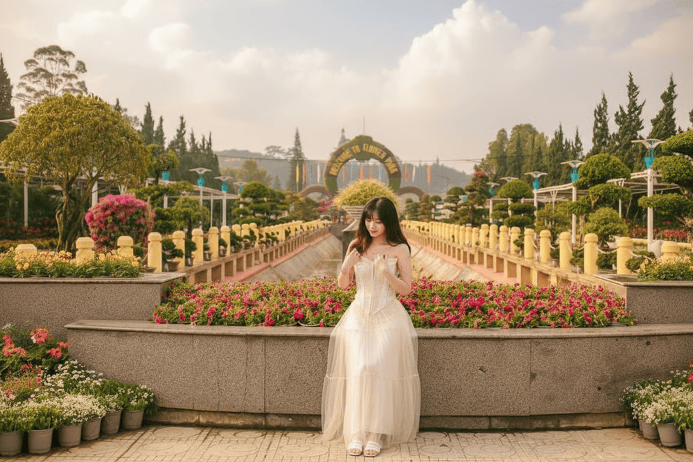 Vườn hoa Thành phố Đà Lạt là nơi hội tụ hàng trăm loài hoa rực rỡ quanh năm